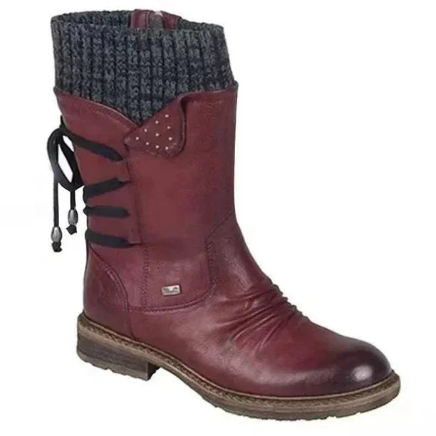 Bottes d'hiver pour femme à semelle plate