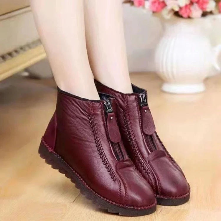 Bottines pour femmes en cuir antidérapantes