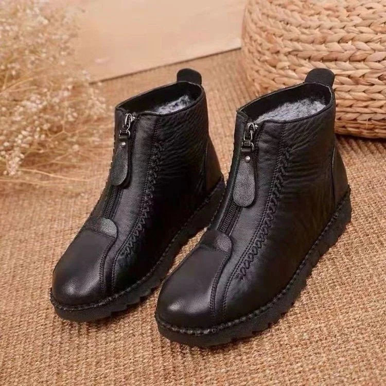 Bottines pour femmes en cuir antidérapantes