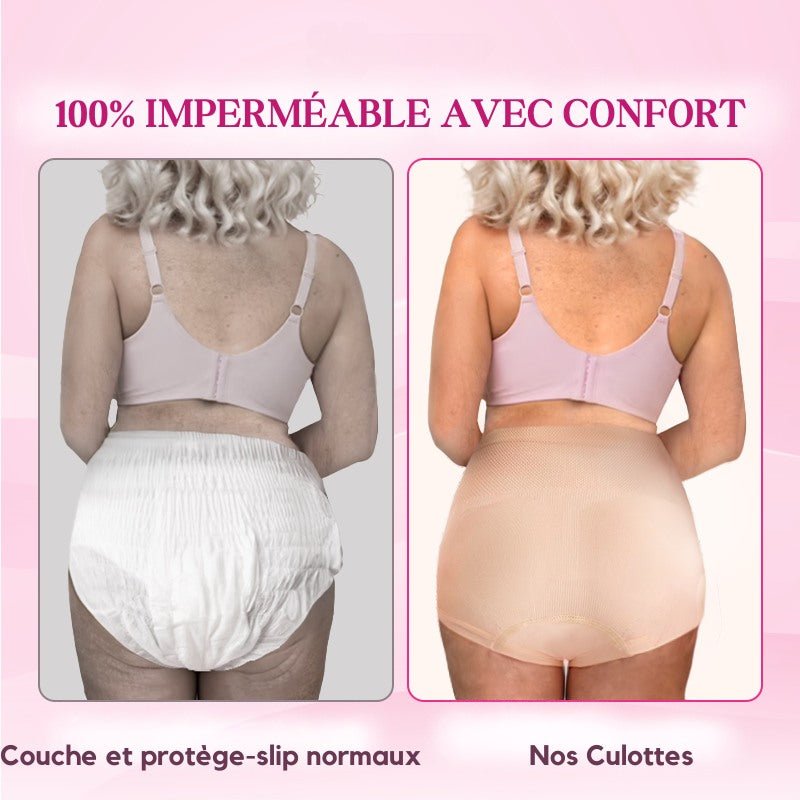 Lot de 4 Culottes Taille Haute Anti-Fuites