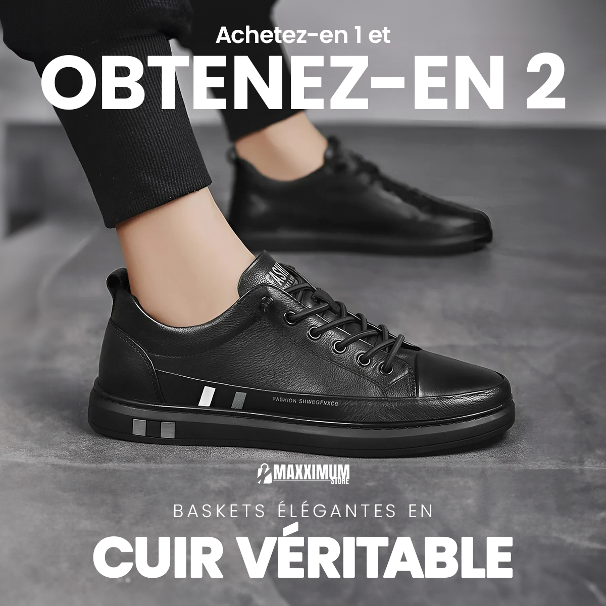 VEGIRO | Baskets élégantes en cuir véritable (Achetez-en 1 et obtenez-en 2)