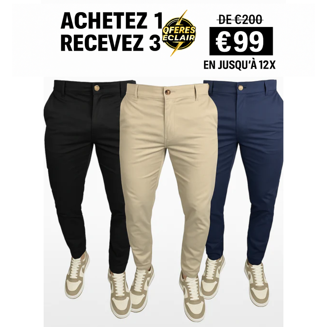 Pantalon Tailleur Monaco à Ajustement par Boucle - Achetez 1, Recevez 3