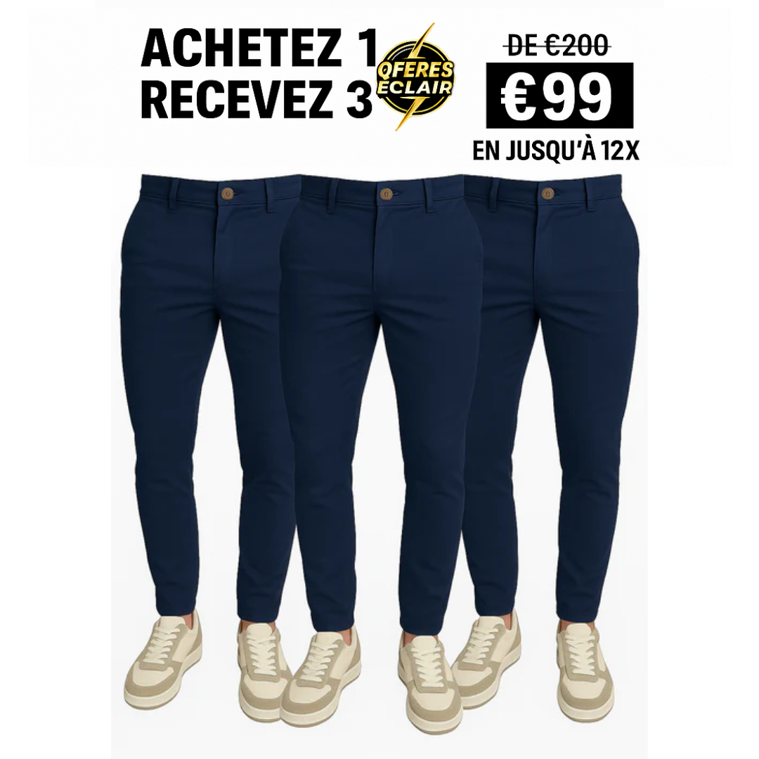 Pantalon Tailleur Monaco à Ajustement par Boucle - Achetez 1, Recevez 3