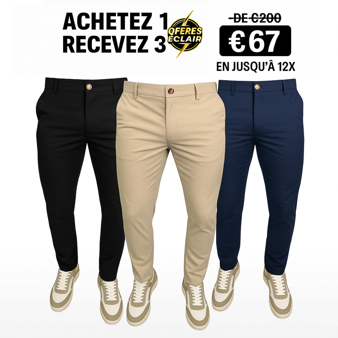 Pantalon Tailleur Monaco à Ajustement par Boucle | Achetez 1, Recevez 3