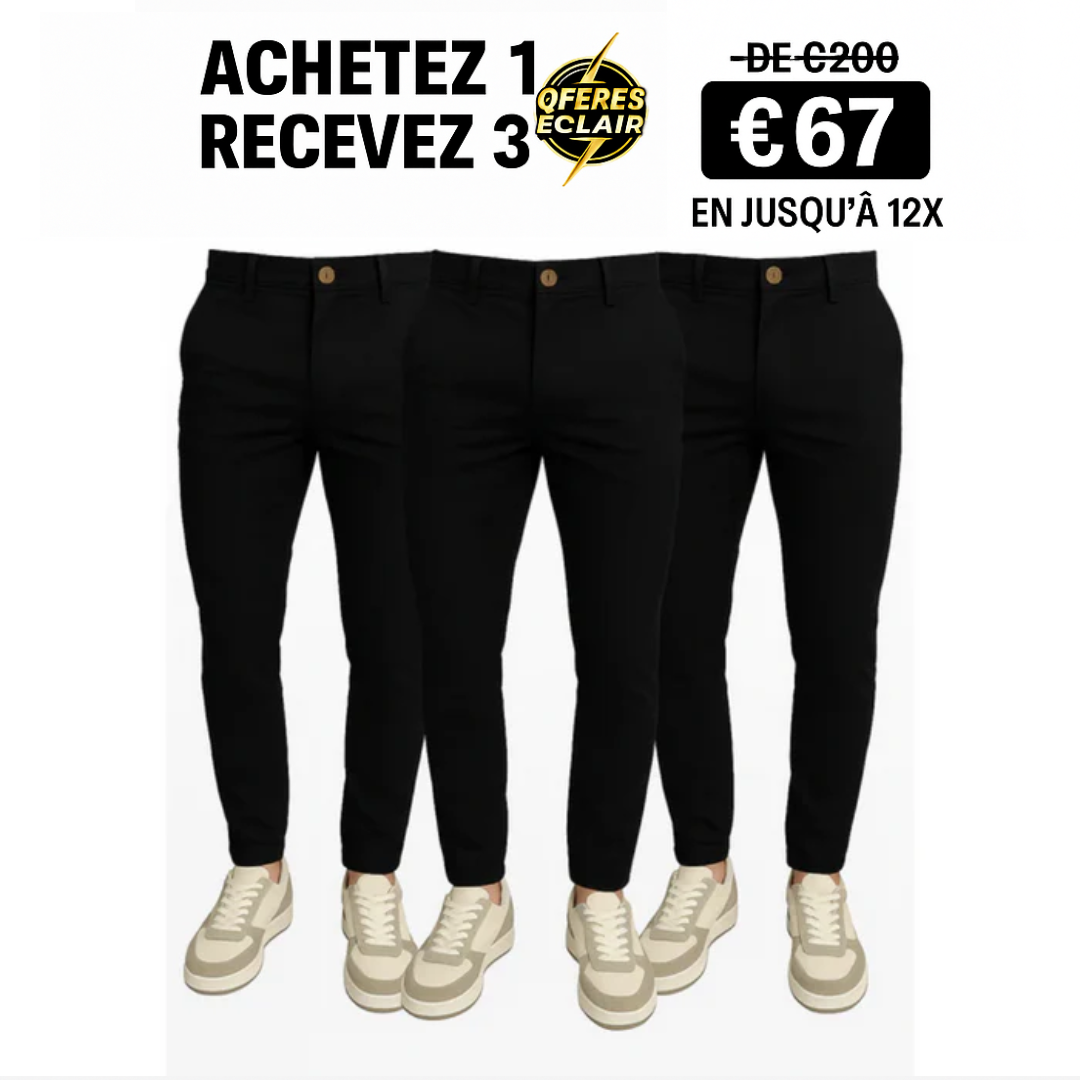 Pantalon Tailleur Monaco à Ajustement par Boucle | Achetez 1, Recevez 3