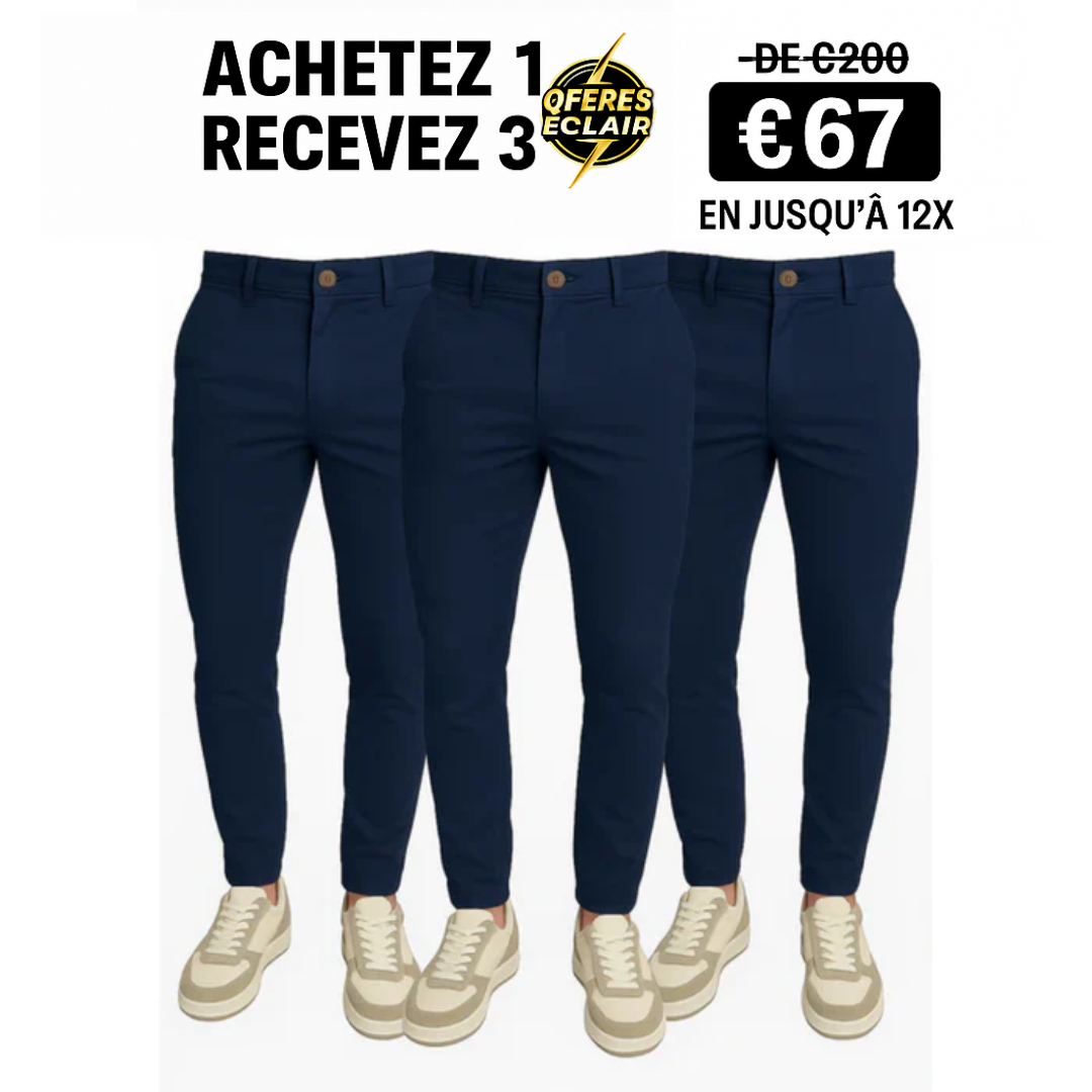 Pantalon Tailleur Monaco à Ajustement par Boucle | Achetez 1, Recevez 3