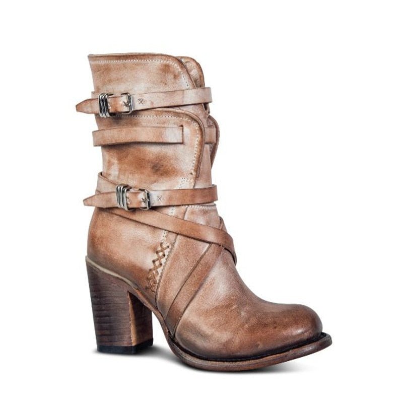 Damen Lederstiefel