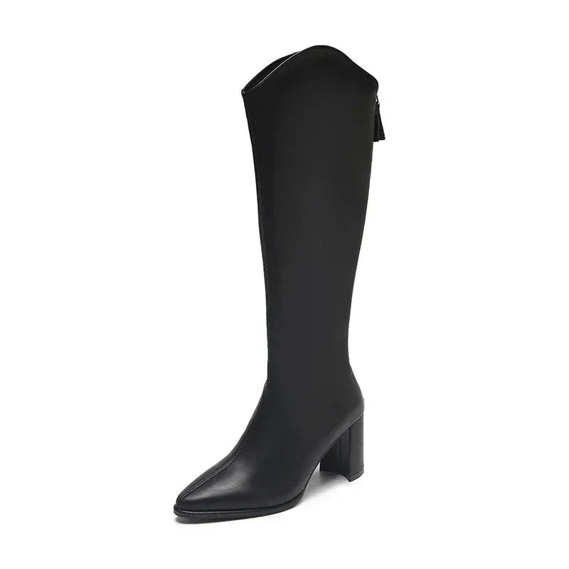 Bottes Zipper Talons Hauts