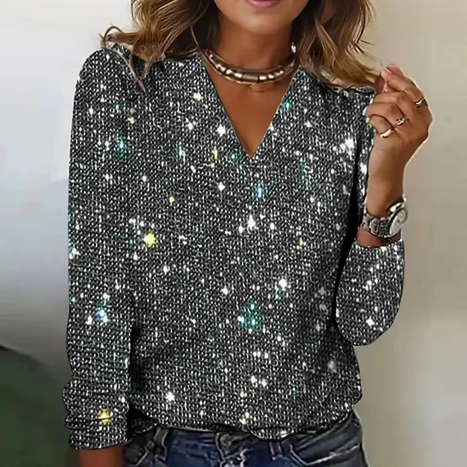 Monique | Haut en sequins