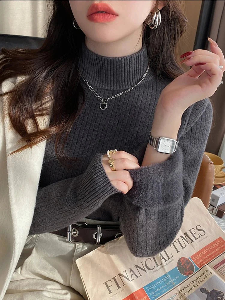 Pull Col Roulé Doublure