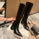 Bottes hautes à bout pointu avec zips latéraux