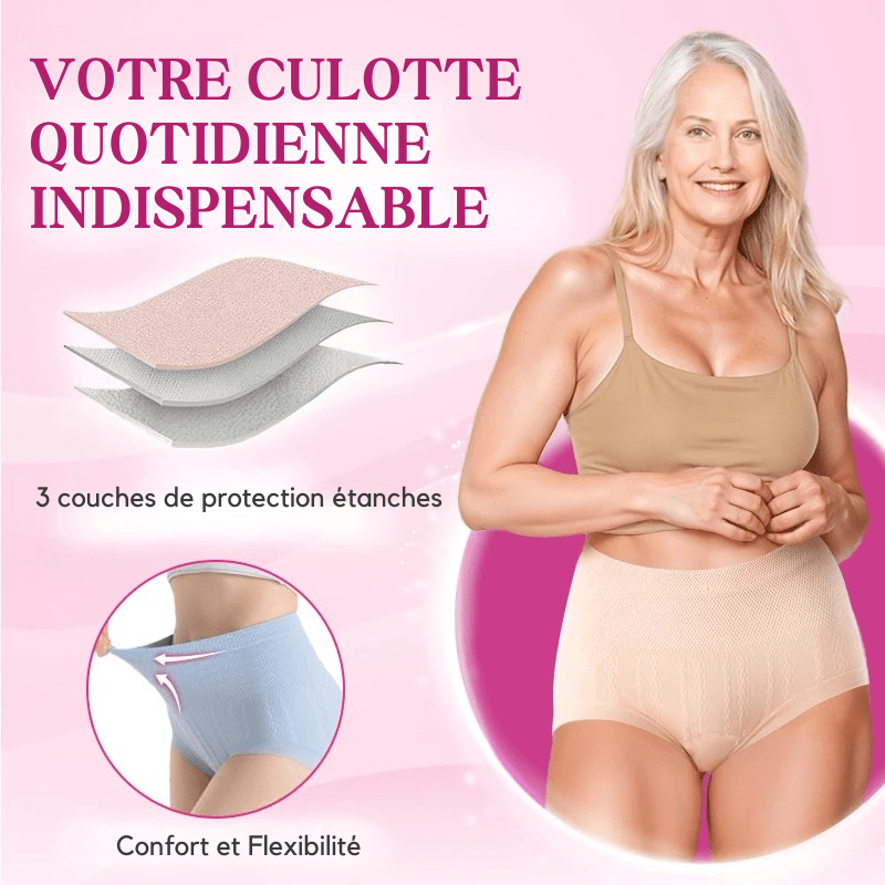 Lot de 4 Culottes Taille Haute Anti-Fuites