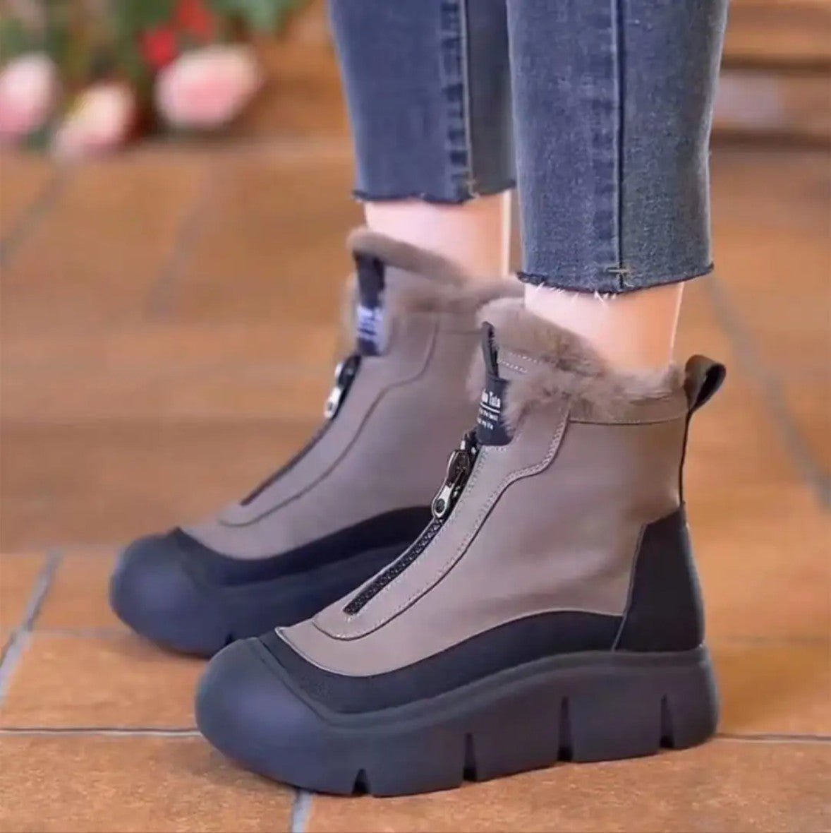 Bottines d'hiver Confortables Pour Femmes Imperméables Antidérapantes