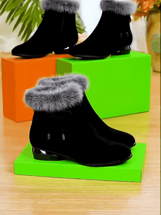 Weiche Leder-Winterstiefel | 1 kaufen, 2 bekommen