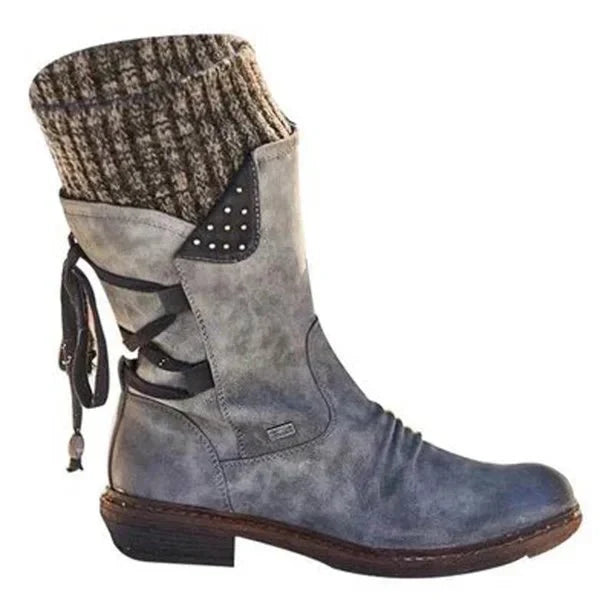 Bottes d'hiver pour femme à semelle plate