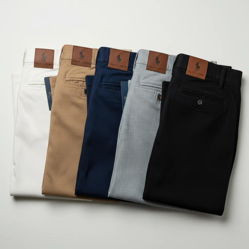 Pack de 5 Pantalons Homme en Sergé Premium - Offre 3 achetés, 5 reçus
