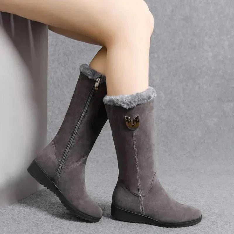 Bottines d'hiver en velours pour femmes