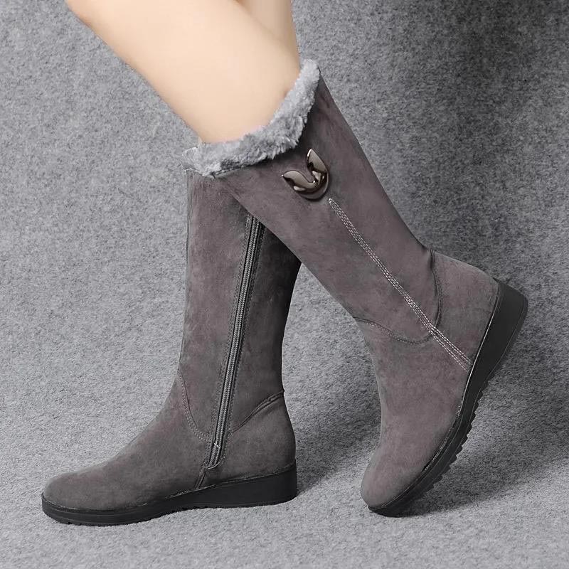 Bottines d'hiver en velours pour femmes