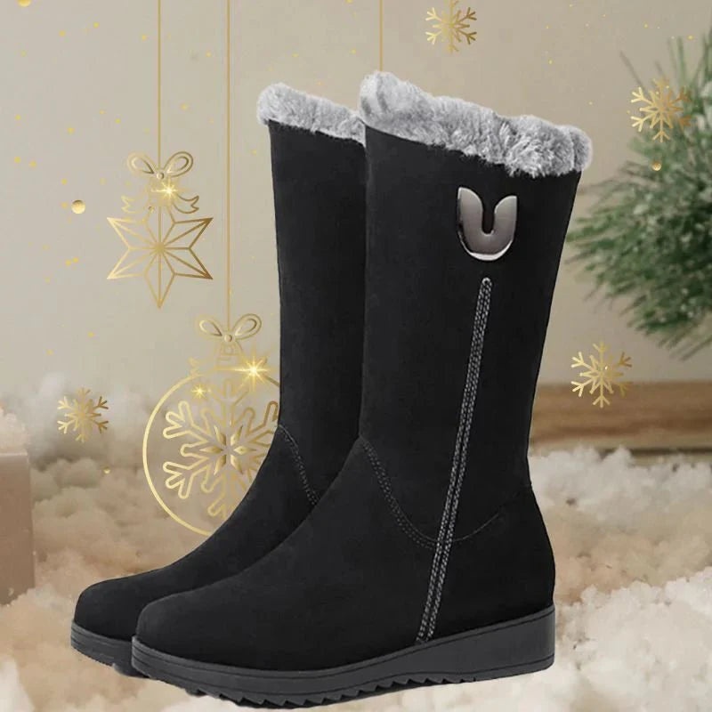 Bottines d'hiver en velours pour femmes