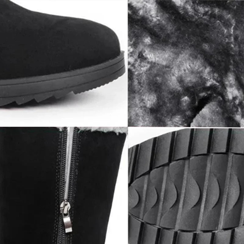 Bottines d'hiver en velours pour femmes