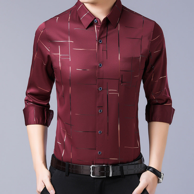 VEGIRO | Chemise à manches longues sans repassage pour hommes de haute qualité