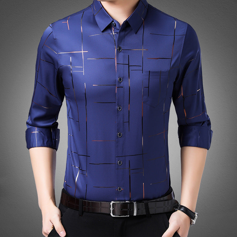 VEGIRO | Chemise à manches longues sans repassage pour hommes de haute qualité
