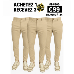 Pantalon Tailleur Monaco à Ajustement par Boucle - Achetez 1, Recevez 3