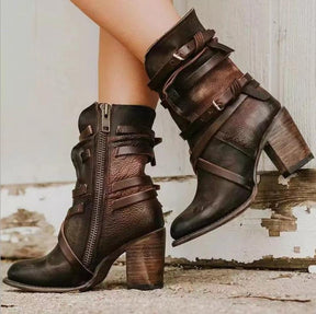 Bottes en cuir pour femme