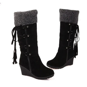 Bottes d'hiver talons compensés