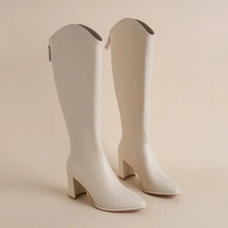 Bottes Zipper Talons Hauts
