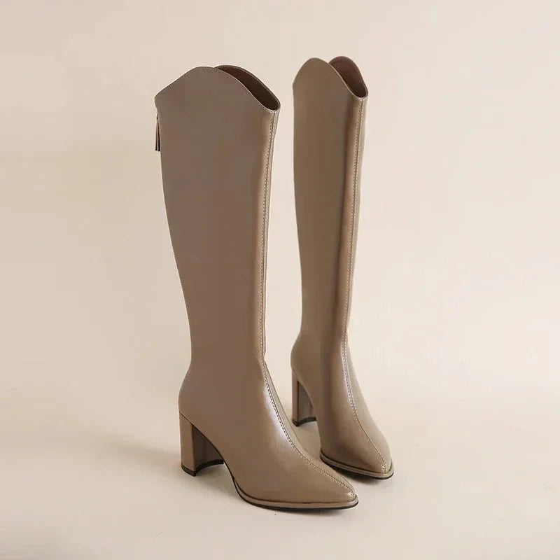 Bottes Zipper Talons Hauts