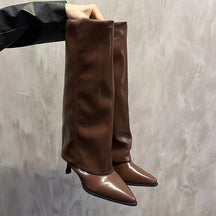 Bottes Santiags talons fins 7 cm en cuir