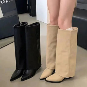 Bottes Santiags talons fins 7 cm en cuir