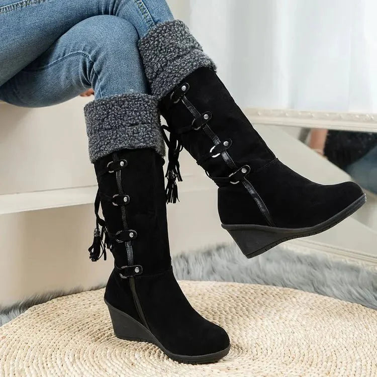 Bottes d'hiver talons compensés
