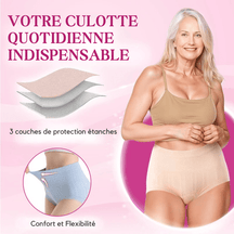 Lot de 4 Culottes Taille Haute Anti-Fuites