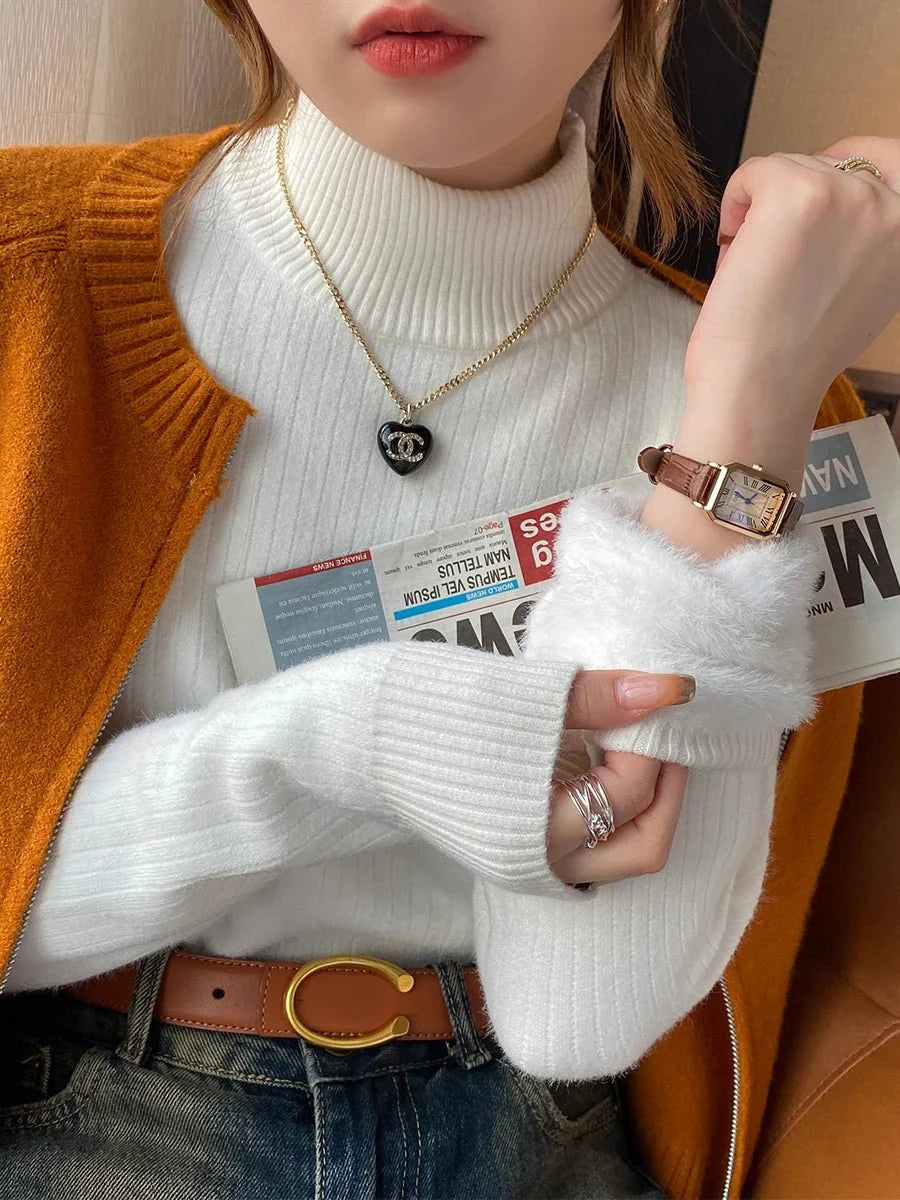 Pull Col Roulé Doublure