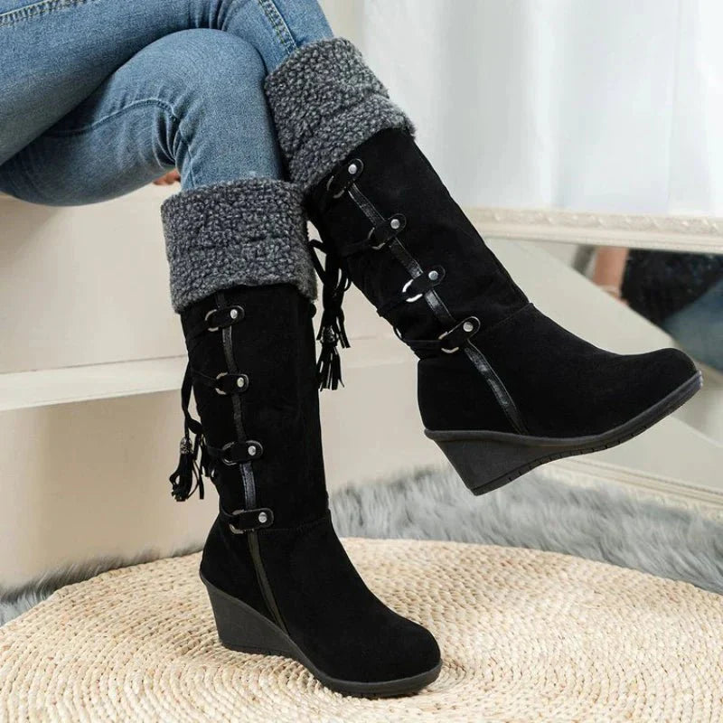 Bottes d'hiver talons compensés