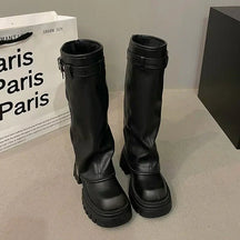 Bottes Biker à plateforme pour femmes