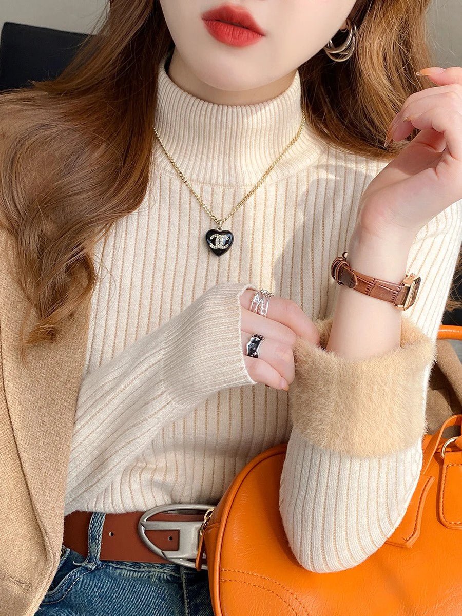 Pull Col Roulé Doublure