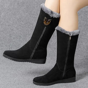 Bottines d'hiver en velours pour femmes