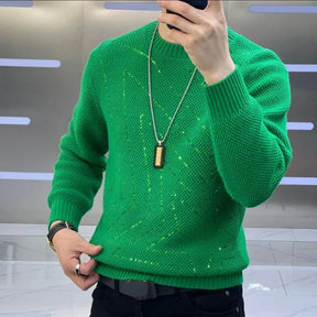 VEGIRO | Pull chaud à paillettes à col rond pour hommes
