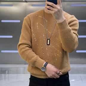 VEGIRO | Pull chaud à paillettes à col rond pour hommes