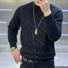VEGIRO | Pull chaud à paillettes à col rond pour hommes